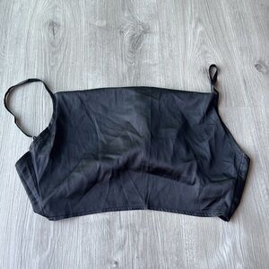 Black Spaghetti Strap Crop Top